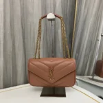 YSL Loulou medium in Matelassé Lambskin HORTENSIA