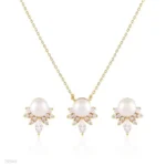 graceful pearl ballerina gold set