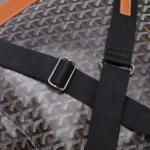 Goyard Black Goyardine & Brown Leather Steamer Bag - Image 2