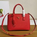 PRADA MEDIUM GALLERIA 28 RED SAFFIANO LEATHER