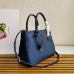 PRADA MEDIUM GALLERIA 28 BLUE SAFFIANO LEATHER - Image 2
