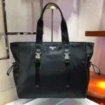 PRADA SHOPPING BAG 40 IN BLACK NYLON FABRIC