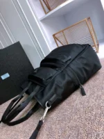 PRADA TOTE BAG 38 IN BLACK RE-NYLON AND SAFFIANO LEATHER TRIM - Image 5