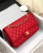 FLAP BAG MEDIUM 25CM RED CAVIAR GOLD HARDWARE - Image 2