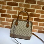 Gucci GG Supreme Canvas Horsebit 1955 Small Top Handle Bag - Image 3