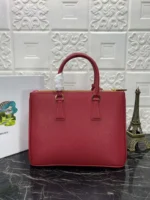 PRADA GALLERIA 32 BAG IN CHERRY RED SAFFIANO LEATHER - Image 3
