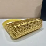 PRADA SPARKLING HOBO BAG 23 IN YELLOW NYLON ATTACHED FULLY CRYSTALS - Image 4