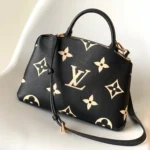 LV PETIT PALAIS PM MEDIUM SHOULDER BAG 29 IN BLACK MIX BEIGE - Image 3