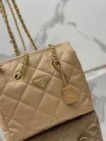 PRADA SQUARE BAG 28 IN BLACK RE-NYLON AND SAFFIANO LEATHER TRIM - Image 2