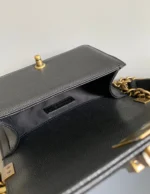 CHANEL SMALL BOY BAG 20 IN BLACK LAMBSKIN GOLD HARDWARE - Image 4