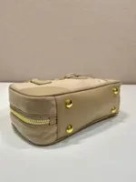 PRADA SMALL TOP HANDLE BAG 25 IN DRIED MOSS NYLON AND CALFSKIN TRIM - Image 3