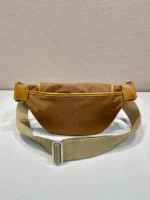 PRADA BELT BAG 18 IN SEPIA BROWN RE-NYLON AND CALFSKIN TRIM - Image 4