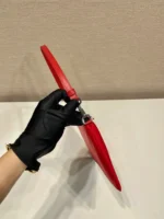 PRADA SHOULDER BAG 24 WITH TRIANGLE LOGO IN PASSION RED RE-NYLON FABRIC - Image 2