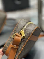 Saint Laurent Canvas Smooth Calfskin Le Monogramme Camera Bag Chestnut - Image 4