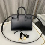 Ysl Nano Sac De Jour Black Smooth Leather Gold-tone Metal