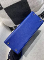 Hermes Kelly 28 Electric Blue Epsom Leather Gold Hardware - Image 4