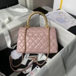 Chanel 22B Small Flap Bag Gem Chain Dust Pink - Image 4