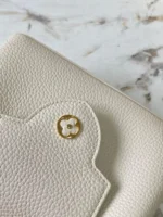 Louis Vuitton LV Capucines Beige LV Pattern Purple 21cm - Image 5