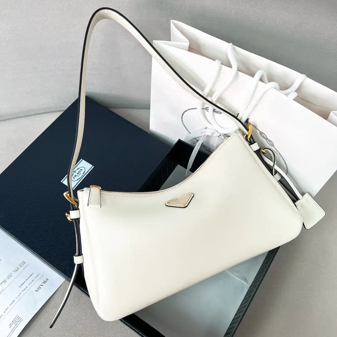 Prada Medium Aimée Shoulder Bag | White