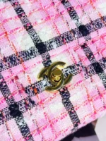 Chanel Mini Rectangular Flap Bag Pink, White and Black - Image 6