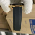 Rolex Daytona Black Dial with Diamond Markers and Gold Bezel - Image 4