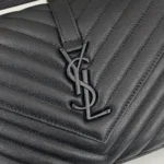 Saint Laurent medium College leather cross body bag In Black - Image 2