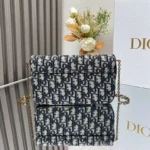 Dior Medium Saddle Pouch with Chain - Image 3