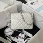 Chanel Mini Silver 22 White Calfskin - Image 3