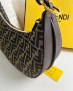FENDI GRAPHY SMALL BROWN FF JACQUARD BAG - Image 3