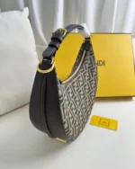 FENDI GRAPHY SMALL BROWN FF JACQUARD BAG - Image 2