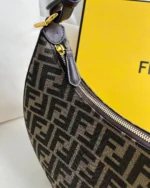 FENDI GRAPHY SMALL BROWN FF JACQUARD BAG - Image 5