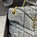 SAINT LAURENT Solferino Medium Cotton And Leather Shoulder Bag - Image 2