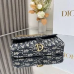 Dior Medium Saddle Pouch with Chain - Image 4