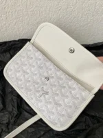 Goyard White Goyardine Canvas & Chevroches Calfskin Saint Louis PM Tote - Image 7