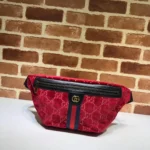 Gucci Belt Bag GG Velvet Blue in Velvet with Brass-tone - Image 2
