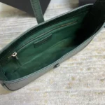 SAINT LAURENT Le 5 À 7 Green Crocodile-effect Leather Shoulder Bag In Dark Green - Image 6