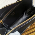 Prada Medium Leather Top-Handle Bag in Black - Image 5