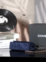 CHANEL Vintage Double Flap Bag Suede - Image 3