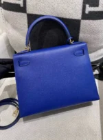 Hermes Kelly 28 Electric Blue Epsom Leather Gold Hardware - Image 2