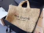 Saint Laurent Rive Gauche Linen Tote Bag