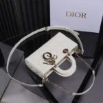Dior Medium White Lady D-Joy Bag - Image 5