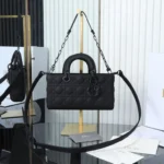 Dior Black Medium Lady D-Joy Bag - Image 5