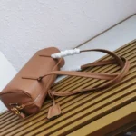 Prada Caramel Medium leather top-handle bag with padlock - Image 4