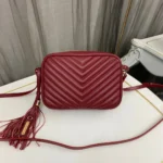 Saint Laurent Lou Medium YSL Camera Bag with Pocket and Tassel in Quilted Leather - Image 3