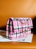 Chanel Mini Rectangular Flap Bag Pink, White and Black - Image 5