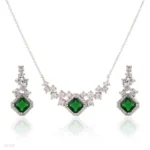 fancy green square stones set