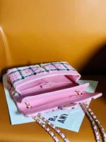 Chanel Mini Rectangular Flap Bag Pink, White and Black - Image 3