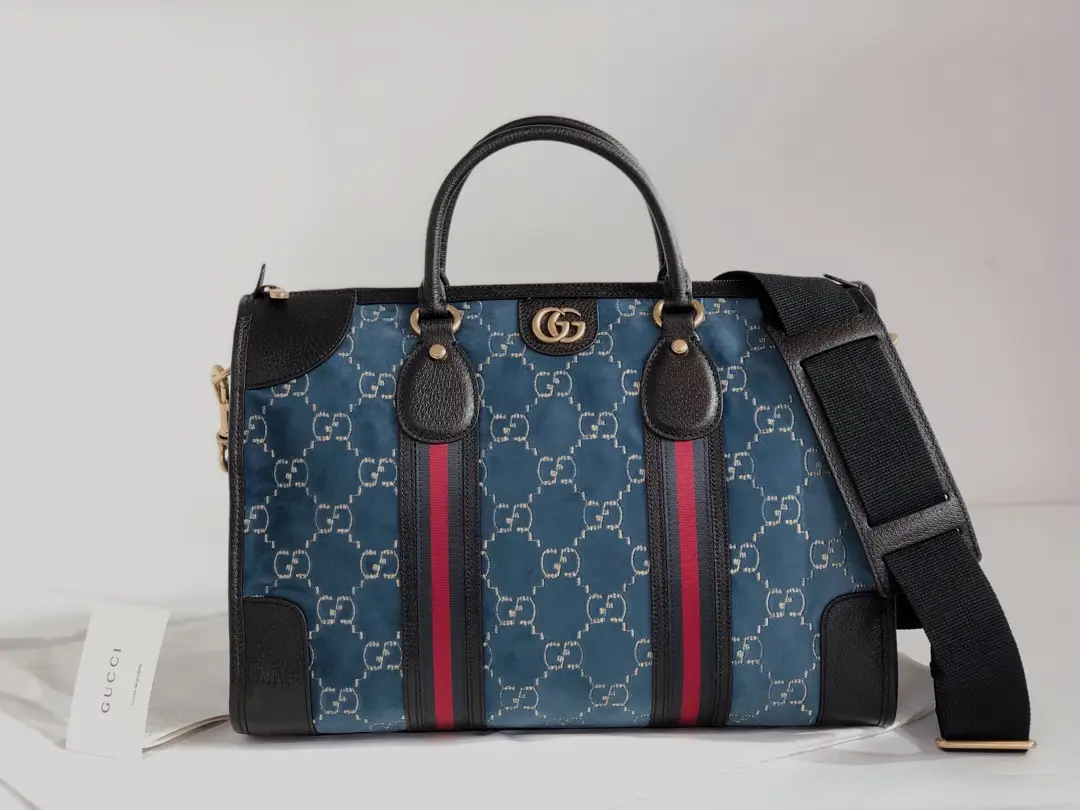 GUCCI Velvet GG Monogram Textured Calfskin