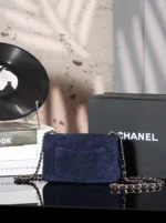 CHANEL Vintage Double Flap Bag Suede - Image 5