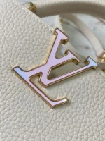 Louis Vuitton LV Capucines Beige LV Pattern Purple 21cm - Image 6